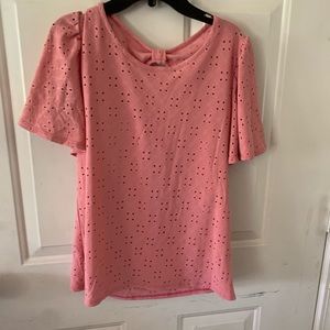 Light pink eyelet shirt